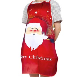 Christmas Santa Apron Funny Christmas Kitchen Chef Aprons Cartoon Elk Snowman Print Apron for Cooking Baking Cleaning Christmas Dinner Xmas Party Supplies Costume Home Decor Adults Children