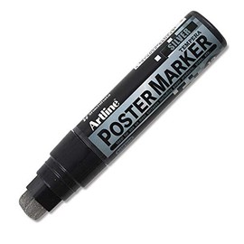 Artline Poster Markers - Metallic Silver, 12 mm