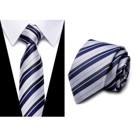 Passabin - Juego de corbatas tejidas para hombre, 6 unidades, Rojo, café, dorado, azul, verde oscuro, paisley, 2.95 inches*57.5 inches