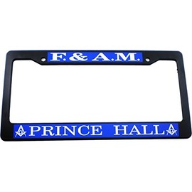 Prince Hall Mason F&AM Plastic License Plate Fr...