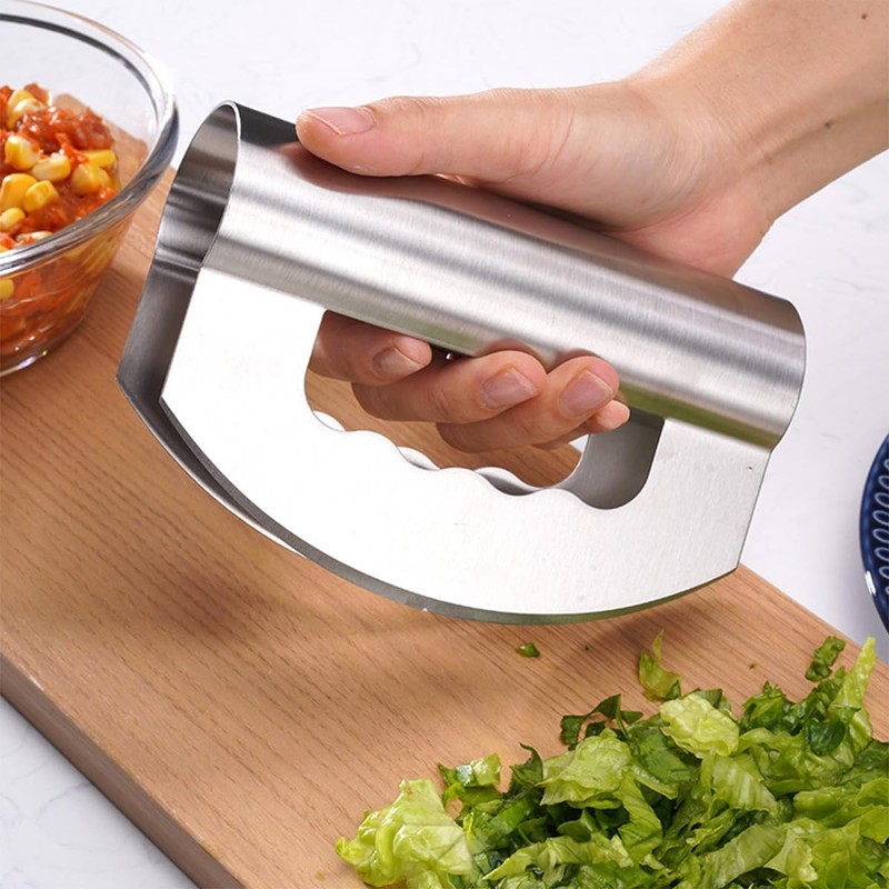 Namvo Salad Chopper with Protective Cover Handheld Stainless Steel Mincing