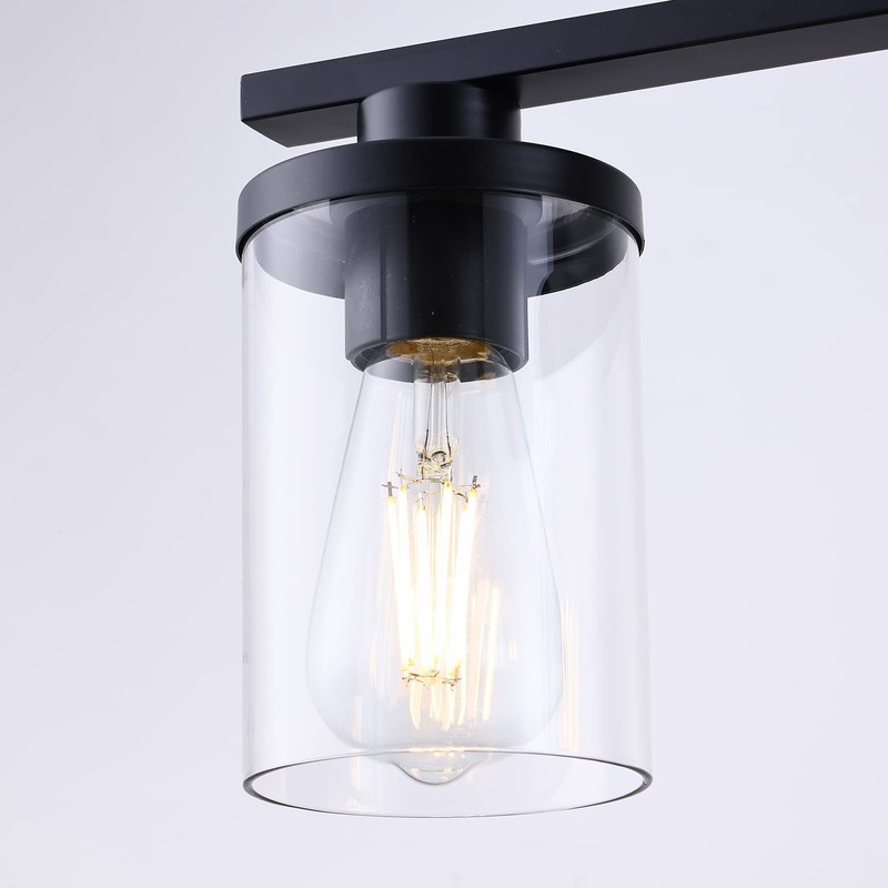 NSRCE Clear Glass Shade for Light Fixture,Cylinder Glass Lamp shade