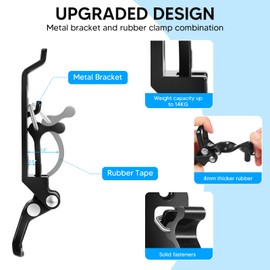 6Pcs Shovel Mount for Roof Rack,Mount Shovel Holder for Truck,Quick Release Axe Holder Mount Kit with Metal Screws and Nuts,Shovel Rack Wall Mount for Axe,Metal Rubber Clamps Mount Kit for Boats Bike