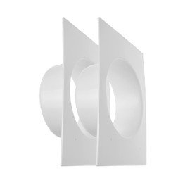 Vent Systems 6'' Inch Pack of 2 Air Vent Duct Connector Flange - Straight Ventilation Pipe Plastic Ducting Connector Plate for Cooling Heating Ventilation System HVAC 6" inch