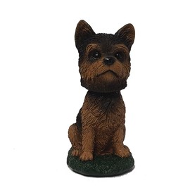 Animal Den Yorkie Bobblehead Dog Figure Statue Gift for Car Dashboard Puppy Cut