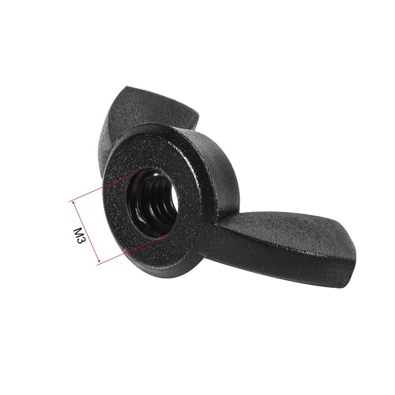 sourcing map Pack of 25 M3 Wing Nuts Nylon Butterfly