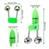 HLOGREE LED Night Fishing Rod Bait Alarm Bell 40pcs with
