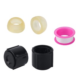 BOXOB 2stk Ablassventil-Dichtungen und Kappen, Kunststoff Ablassschrauben mit Dichtungsring Ersatzkappen für Wohnmobil Camper Wohnwagen, 1/2 Zoll Warm & Kaltwasserleitungen