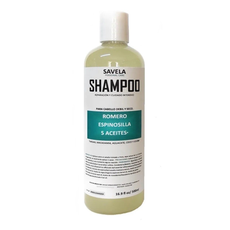 Shampoo Y Acondicionador Romero, Espinosilla Y 5 Aceites