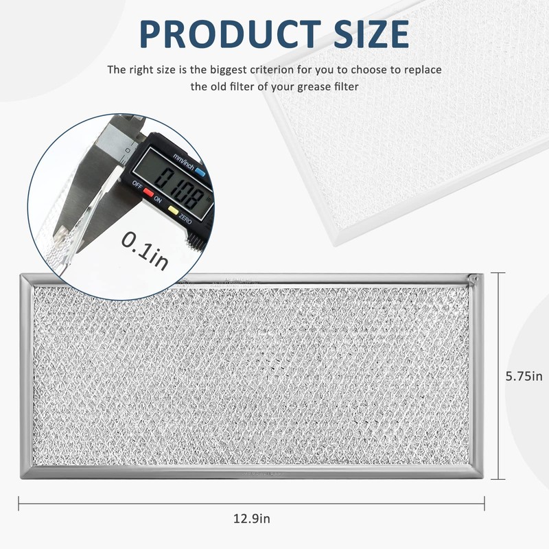 Fits for Whirlpool W10208631A Microwave Grease Filter - Approx 13"