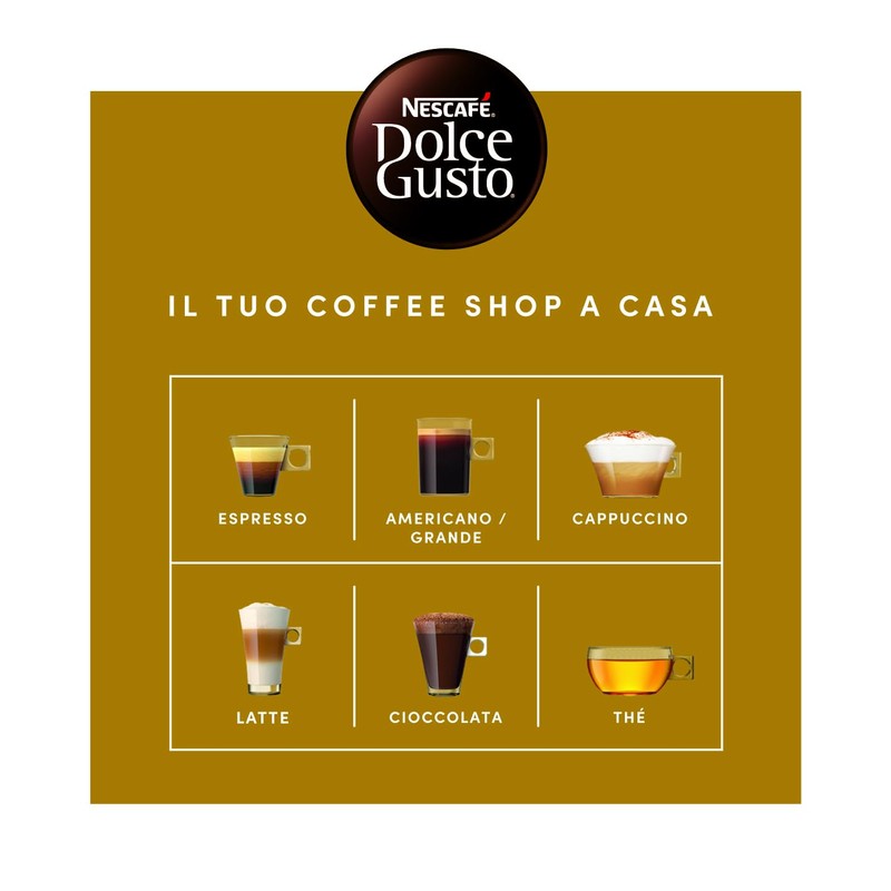 NESCAFÉ DOLCE GUSTO Espresso Milano Caffè, 6 Confezioni da 16