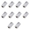 YINETTECH 10pcs Bolt Connector Set, Thread Straight Extension Hex Nut