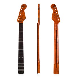 Electric Guitar Neck Replacement for Guitar Neck DIY Parts Replacement 22 Rose Wood Fretboard Binding for TL ST Tele Back Center Line
