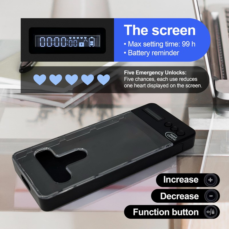 Habit Control Lockbox with Timer - Phone Safe Box with