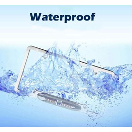 Goodsby Backup HD Camera Frame License Plate Rear View Night Vision Waterproof Compatible with Alpine Car Radio iLX-F409 iLX-F409 ILX-F509 ILX-W650 ILX-W650 INE-W960 INE-W970HD IVE-W535HD Chrome