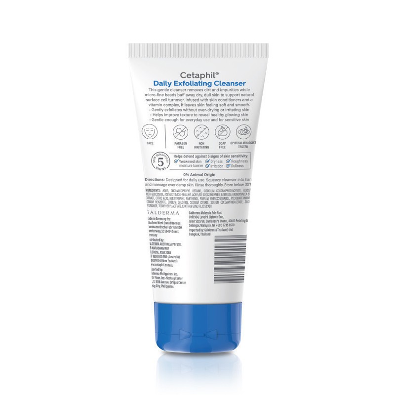 Cetaphil Daily Exfoliating Cleanser 178ml | Gentle Face Wash for