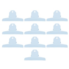 10pcs Metal Binder Clip Iron Large Binder Clip Strong Clamping Force Paper Binder Clips for Office School Tickets Photos Lake Blue