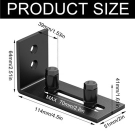Limeow 2 Pieces Rail Sliding Door Fitting Sliding Door Floor Guide Floor Guide Sliding Door Sliding Door Complete Set Floor Guide Rollers for Barn, Room Door, Sliding Door in the Living Room