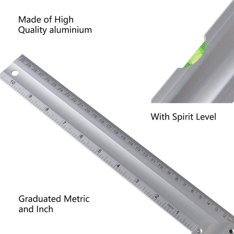 Gunpla Aluminum Try Mitre Square with Spirit Level Framing Carpenter