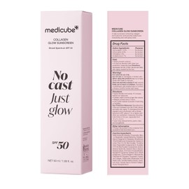 Collagen Face Sunscreen SPF 50 – Lightweight, Hydrating, Non-Sticky Formula with Peptides & Cica for Soothing and Radiant Skin