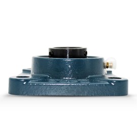 DOJA Barcelona Square flange bearing with housing UCF 203, ball bearing UC203 for shaft diameter 17 mm, housing F204, steel ball bearings, ball bearings and bearings for industry and general