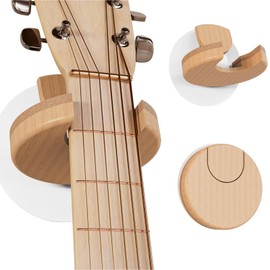 Guitar Wall Mount, Collapsible Ukulele Wall Hanger with Solid Wood, Cork, Wall Hanger Mount, Holder Hook Stand Wall for Acoustic, Banjo, Bass, for Guitar Player Men Boy