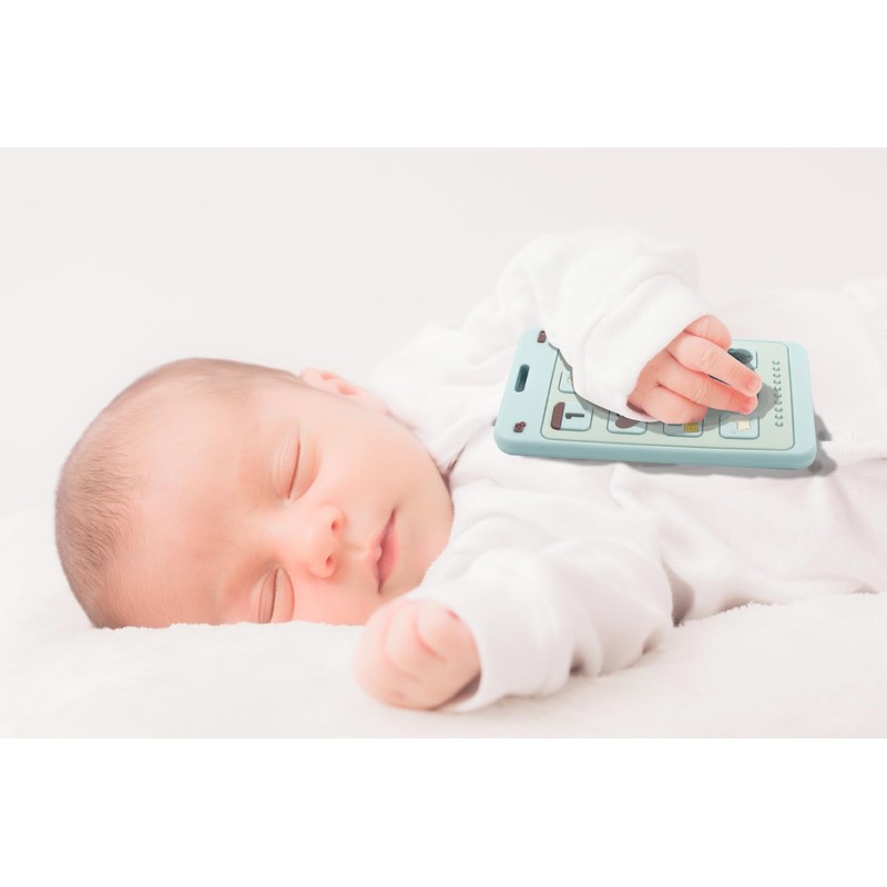 Soft Silicone Phone Shape Teether Boys Girls Baby Molar Teether