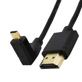 Kework 3.9 Feet Micro HDMI to HDMI 4K@60Hz Coiled Cable, Upward Angle Micro HDMI 2.0 Male to HDMI 2.0 Male High Definition Adapter Converter Spiral Spring Cord, 18Gbps High Speed