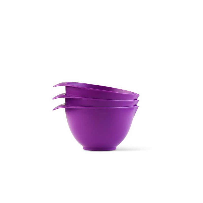 WePrep Mixing Bowl with spout and Handle | Purple Set