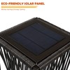 Solar Yard Outdoor Solar Floor Lamp Resin Wicker Solar Light
