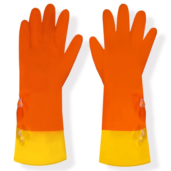 USE FUN Dishwashing Cleaning Gloves (101/Large) - 100% Natural Latex,