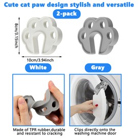 2 Pack Washing Machine Door Prop Open Front Load Washer Door Prop Dryer Door Prop Open Dishwasher Laundry Door Holder Washer Door Stopper to Keep for Proper Ventilation & Drying Washer Accessories