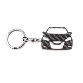 BlackStuff Carbon Fibre Keyring Compatible with Micra K14 2017 BS-649, Black