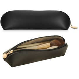 Pluzmecalm 1 Pcs Black Makeup Brush Case Travel Brush Holder Cosmetic Brushes Bag with Zipper Brushes Organizer Pouch for Women
