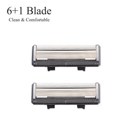 Shaver Men's T-Shaped, German-made 6 Blades, Deep Shave, Washable, Bath Shave, Replacement Blade, Set of 4, Razor (Replacement Blade)