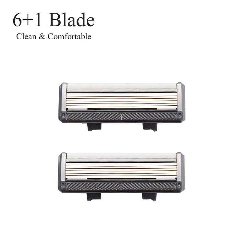 Shaver Men's T-Shaped, German-made 6 Blades, Deep Shave, Washable, Bath