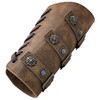 HiiFeuer Medieval PU Leather Buckle Arm Bracers, Knight LARP Retro