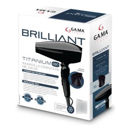Secadora Pelo Titanio Iones Anti Frizz Brilliant Gama Italy                                                                                           