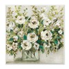 Stupell Industries Abstract White Rose Blossom Bouquet Floral Vase Wall