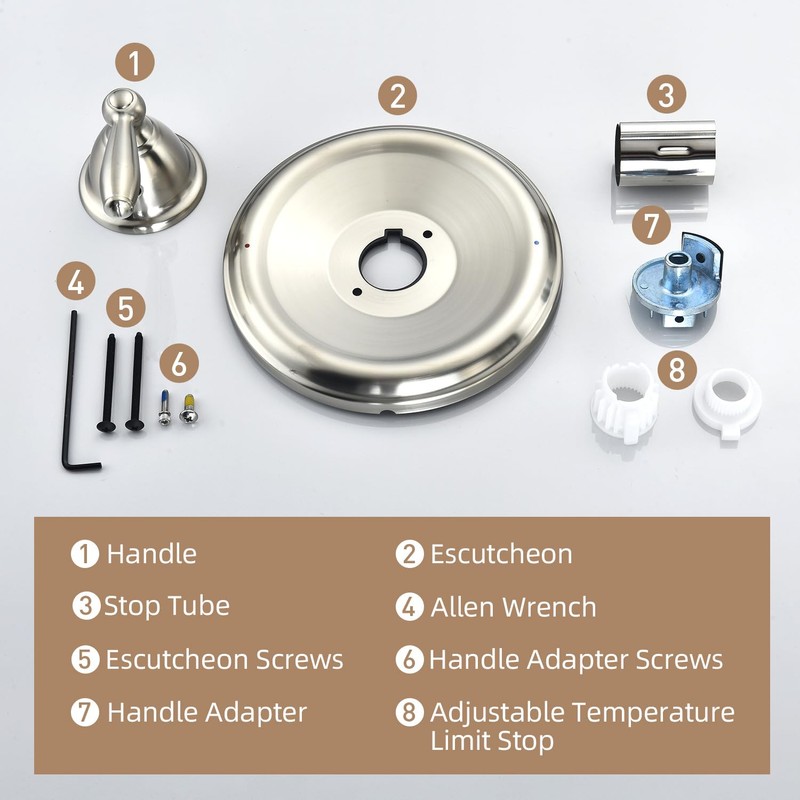 Replacement for Moen T2151BN Brantford Posi-Temp Valve Trim Kit, Pressure