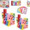 xinrongda Wooden Number Blocks Toys for Kids, Wooden Building Blocks