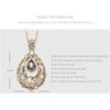 Qlady Long Pendant Necklace Sweater Chain Droplet Statement Necklace Jewelry