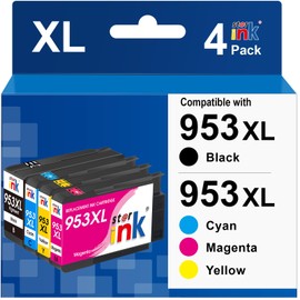Starink 953XL Multipack Druckerpatronen Kompatibel für HP 953 XL 953XL für HP Officejet Pro 7720 8710 8715 8730 8210 8720 7740 8725 8218 8740 Drucker, Gelb, Schwarz, Cyan, Magenta,4er Pack