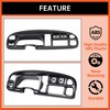 ECOTRIC Dash Board Cluster Bezel Cover Compatible with 1998-2002 Dodge