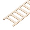 PATIKIL 2.4" Miniature Wooden Ladder, 10 Pack Mini Wood Dollhouse