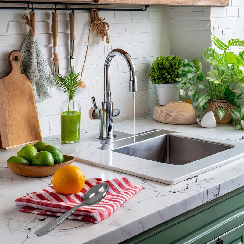 Home Basics 4 Pieces of Hammered Stainless Steel Flatware/Silverware for