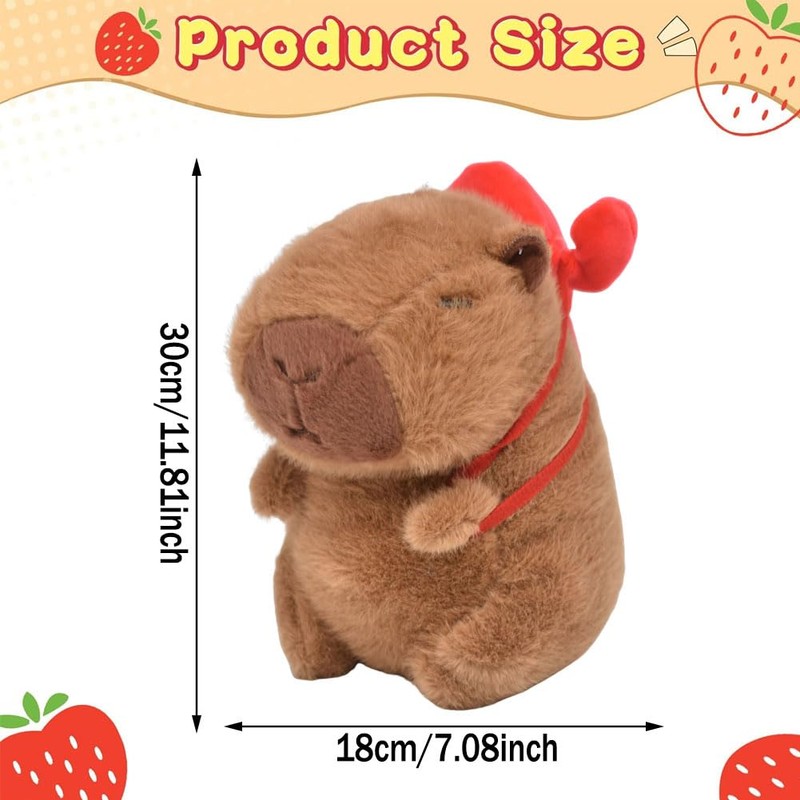 1Pcs Capibara Plush Toy, 20cm Capibara Stuffed Animal Carrying Lobster