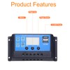 MECCANIXITY 20A PWM Solar Charge Controller 12V/24V Auto Solar Battery