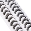 Russian Strip Eyelashes 10 Pairs D Curl Natural Curly Soft