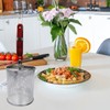 TANEMUDO 9 Pcs Stainless Steel Pasta Cooker Basket with Wood